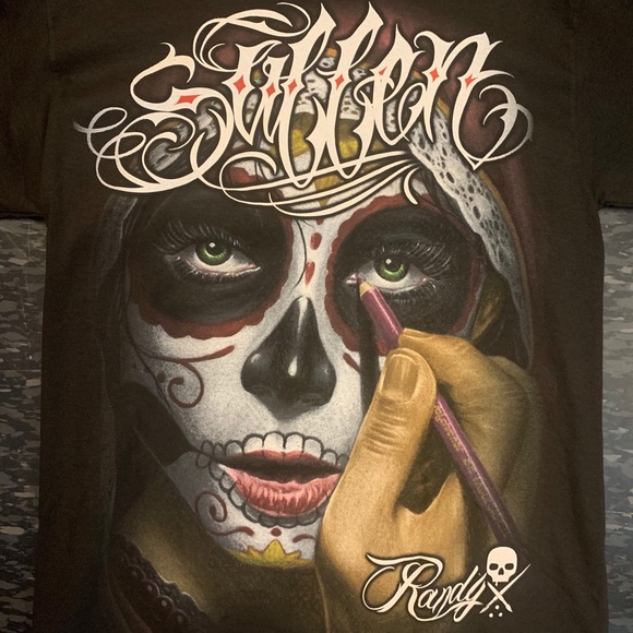 Sugar Skull Make-up Sullen T-Shirt - Picture 3 of 4